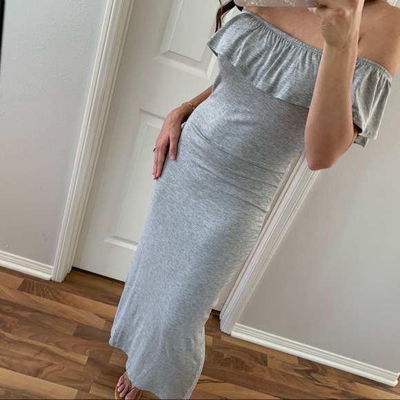 SOLD • Happy Heather Grey OTS Maxi - Picture 4 of 4